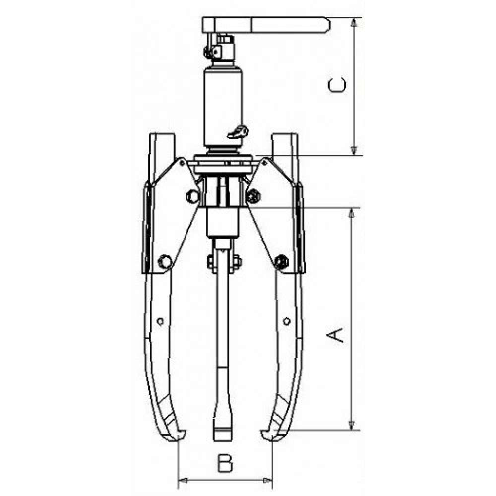 EXTRACTOR HIDRÁULICO AUTOCENTRANTE FORZA CON BOMBA Y CILINDRO SERIE 1300CTA