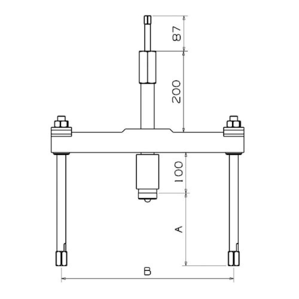 EXTRACTOR HIDRÁULICO FORZA CON ALARGADERAS Y HUSILLO COMPACTO SERIE 1116H