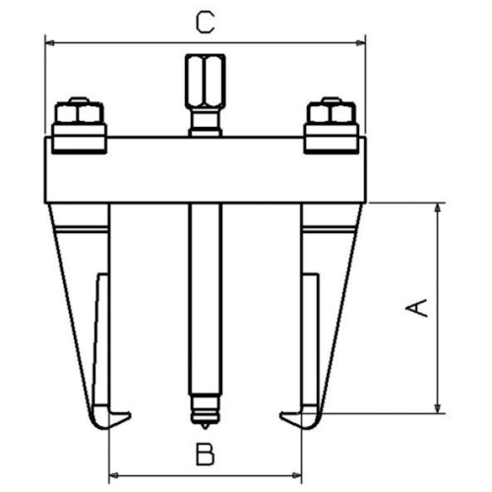 EXTRACTOR FORZA SERIE 1000HX DE 2 PATAS CON HUSILLO HEXAGONAL