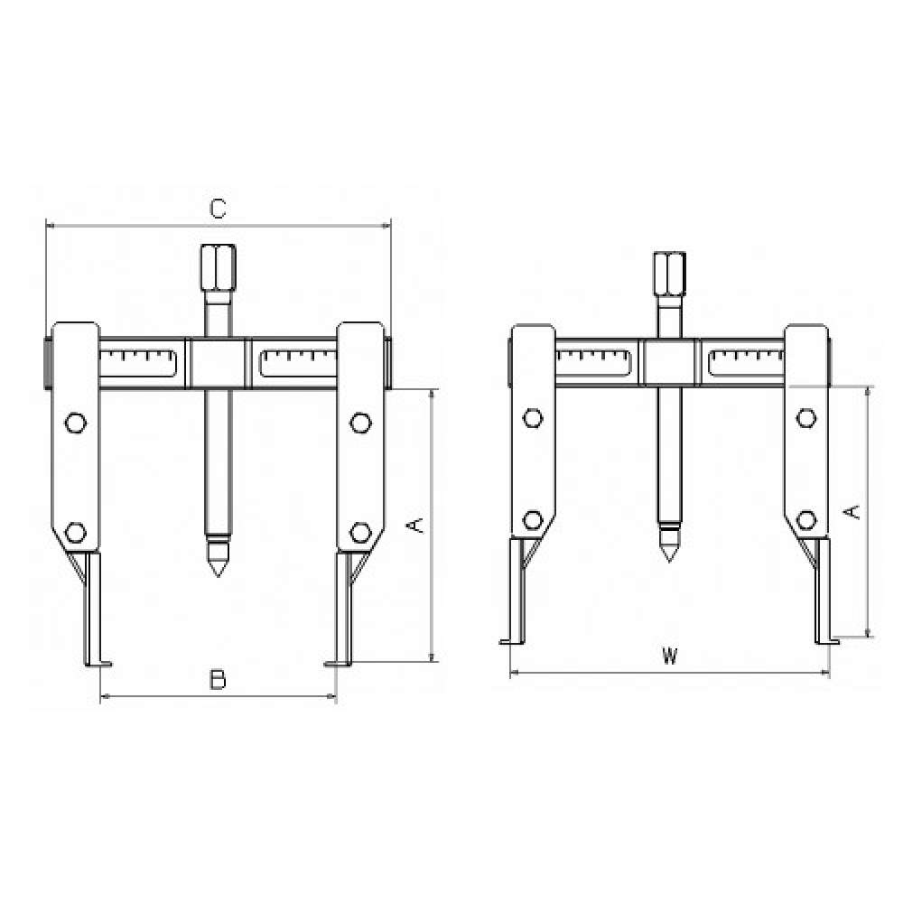 EXTRACTOR FORZA SERIE 1750 DE 2 PATAS FINAS