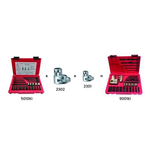 JUEGO FORZA DE EXTRACTORES DE ESPARRAGOS Y TORNILLOS ROTOS SERIE 9001KI