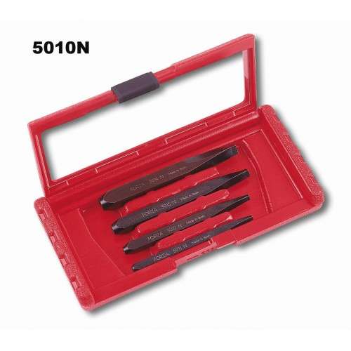 JUEGO DE 4 EXTRACTORES DE TORNILLOS ROTOS FORZA MACHOS DE PERFIL CUADRADO SERIE 5010N