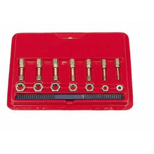 JUEGO 15 PIEZAS PARA REPARAR ROSCAS MACHO - HEMBRA FORZA