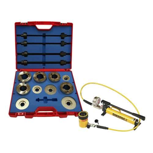 JUEGO FORZA DE EXTRACTORES DE SILENTBLOCK CON TUBOS RANURADOS HIDRÁULICO