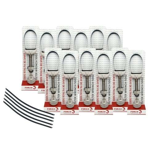 PACK OF 12 FORZA BAND-TYPE OIL FILTER WRENCHES