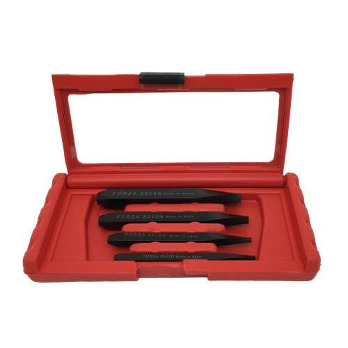 JUEGO DE 4 EXTRACTORES DE TORNILLOS ROTOS FORZA MACHOS DE PERFIL CUADRADO SERIE 5010N